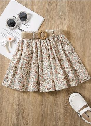 Юбка 6-7роков, юбка в цветочек, юбка на девочку