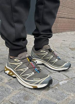 Salomon xt-6 beluga dull gold