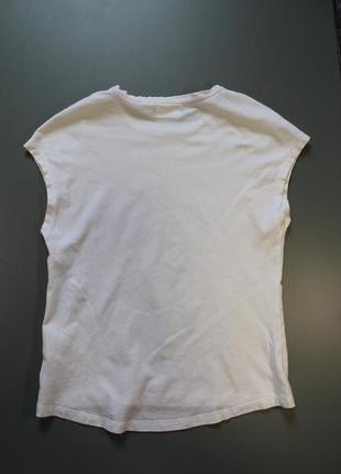 Стильна біла футболка з метеликами, для зросту 134 см2 фото