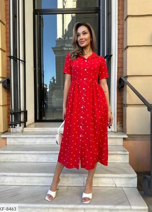 Сукня на ґудзиках міді в різних кольорах