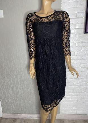 Гипюровое платье миди