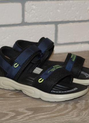 Сандалії підліткові чорні із синім (розміри: 37, 38, 39, 40, 41)