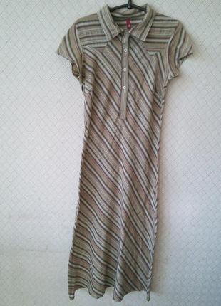Летнее платье в полоску 42 divided by h & m