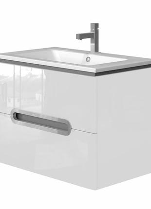 Тумба з умивальником prato pr-75 ювента біла