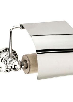 Тримач для туалетного паперу з кришкою kugu swan 411c, хром