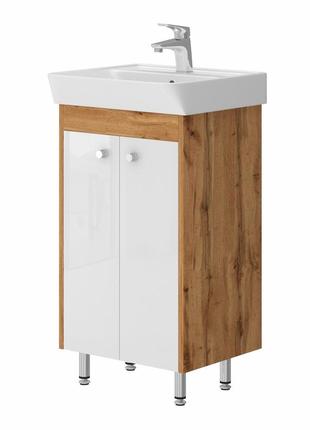 Тумба напольная 45 см juventa trinity tn-45 дуб вотан с умывальником sanovit neon-45