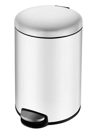 Ведро для мусора с педалью volle 14-05-53w 5 л белое
