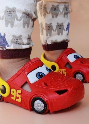 Крокси машина молния маквин/тачки для хлопчика , устілка 19см (6-6,5 років), 29,30р