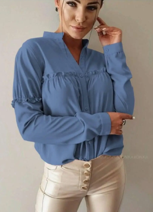 Блузка женская софт с v-вырезом 42-44,46-48,50-52,54-56 razg4413-р41512iве7 фото