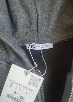 Новая куртка кофта худи неопрен эффект zara оригинал6 фото