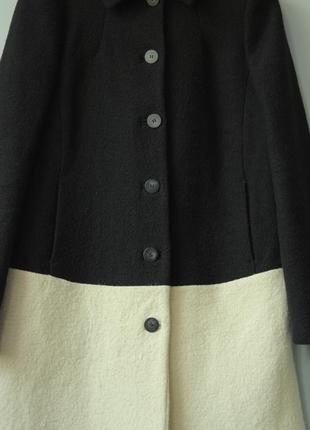 Armani jeans вовняне жіноче пальто чорне чорно біле армані max mara zara 40 l prada3 фото