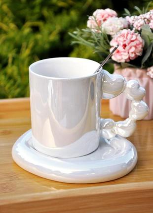 Чашка с блюдцем "loveliness", 280 ml