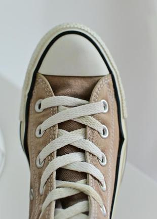 Бежевые кеды converse женские. высокие кеды конверс оригинал. converse 37.5 размер.4 фото