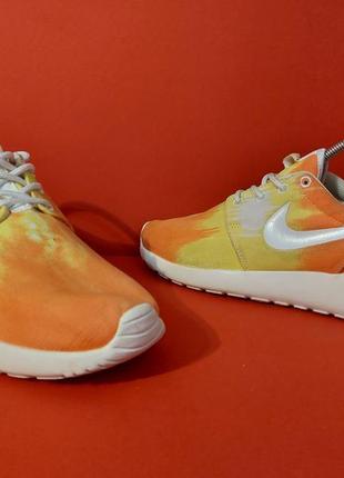 Кросівки для бігу nike roshe run haki orange 39 р. 24.5 см2 фото