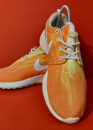 Кросівки для бігу nike roshe run haki orange 39 р. 24.5 см3 фото