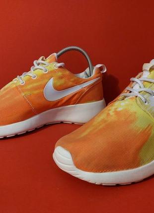 Кросівки для бігу nike roshe run haki orange 39 р. 24.5 см1 фото