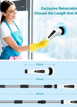 Беспроводная электрическая щетка для уборки 7в1 с вращением / многофункциональная...