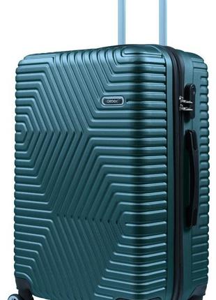 Пластиковый чемодан на колесах средний размер 70l gd polo бирюзовый
