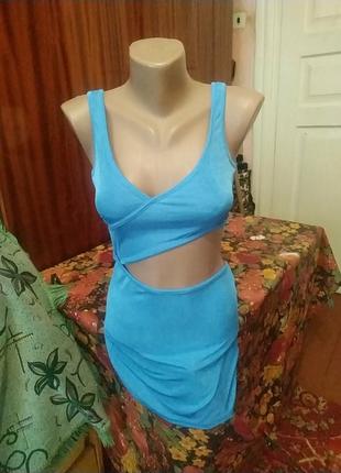 Блакитне сексі плаття