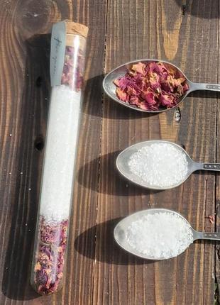 Епсомська сіль - суміш для ванн з квітами та ефірними оліями4 фото