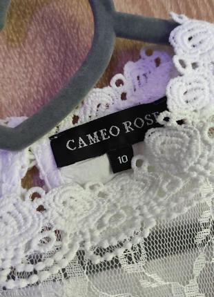 Cameo rose кружевной топ, белая блуза укороченная, майка полупрозрачная с кружевом4 фото