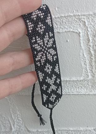 Браслет из бисера предохраняет браслет черный браслет подарок