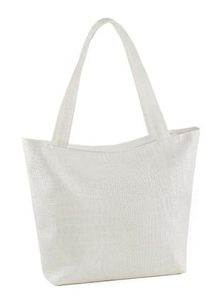 Сумка kotico лодочка 450х300х100 мм белый макан