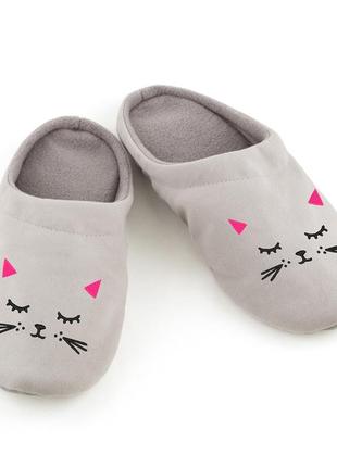 Домашние тапочки шлепки котик_розмір 34-35 (23 см)_склад