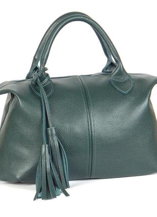 Шкіряна сумка модель 20 зелений флотар