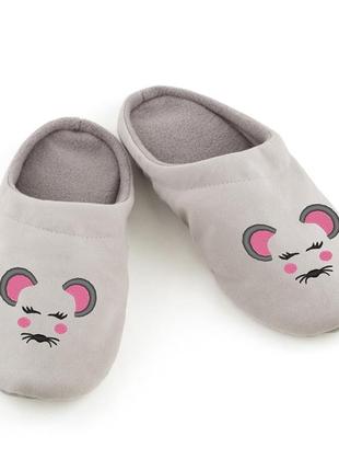 Домашние тапочки шлепки мышка багира
