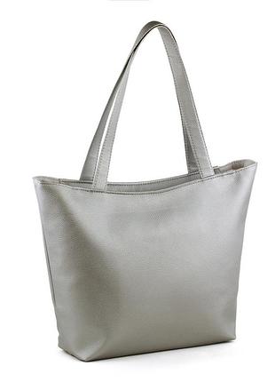 Сумка лодочка серебро натурель_склад_з