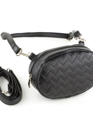 Сумка на пояс чорний титан_склад2 фото