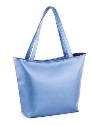 Сумка лодочка синий натурель