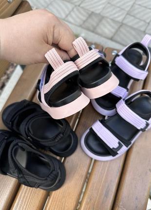 Босоножки сиреневые и пудровые девушкам текстильные 22-35р.6 фото