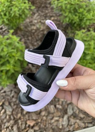 Босоножки сиреневые и пудровые девушкам текстильные 22-35р.3 фото