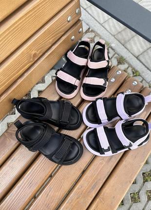 Босоножки сиреневые и пудровые девушкам текстильные 22-35р.2 фото