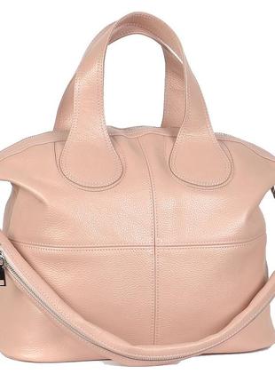 Кожаная сумка модель 22 пудра флотар