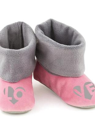 Хатні капці з манжетом із вишивкою love