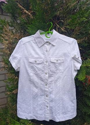 Белая рубашка на планке и кнопках