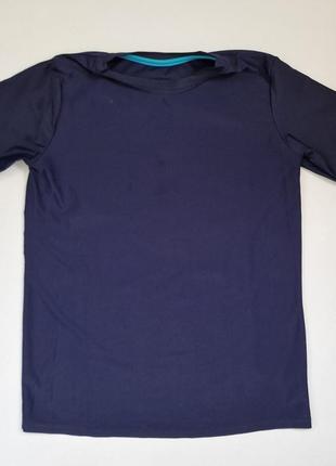 Лайкрова однотонна футболка для пляжу та купання синя teens&tens