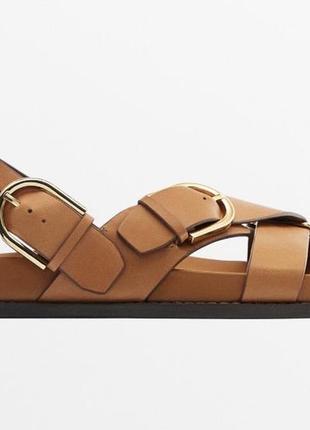 Кожаные обалденные босоножки/сандали massimo dutti с лимитированной коллекции.5 фото