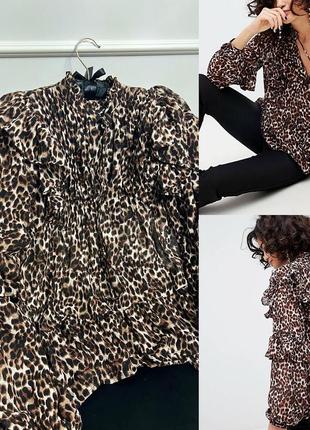 Блуза леопард h&m