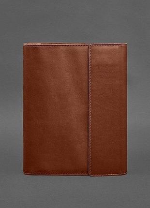 Кожаная папка для документов семейная а4 светло-коричневая