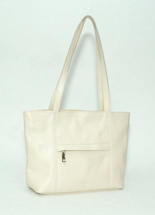 Кожаная сумка модель 30 белый флотар