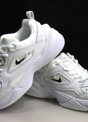 Кроссовки унисекс nike air monarch  кожа белые деми осень/весна найк монарх кроссовки унисекс