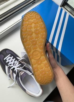 Шкіряні кросівки adidas originals gazelle (газелі, газель) indoor w фіолетові4 фото