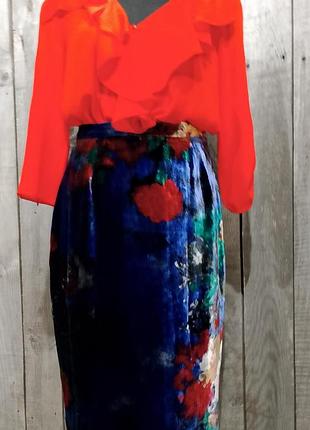 Винтаж невероятная акварельная юбка