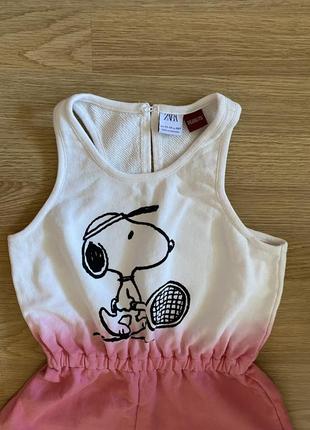 Комбинезон летний для девочки zara snoopy р.1522 фото