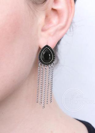Серьги с цепочками