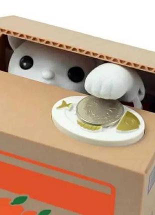 Интерактивная игрушка детская копилка кот воришка / копилка для денег/ на подарок